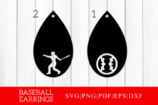 Baseball Earrings Cut Files Set - 2 for Crafts and Graphics
