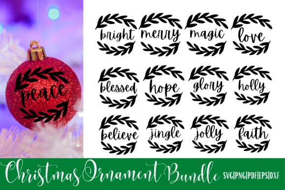 Christmas Ornament SVG Bundle - 13 V3 for Crafts and Graphics