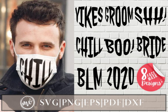 Face Mask SVG Designs - 8 for Crafts and Graphics