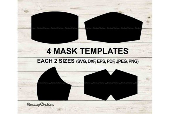 Face Mask Template SVG for Crafts and Graphics