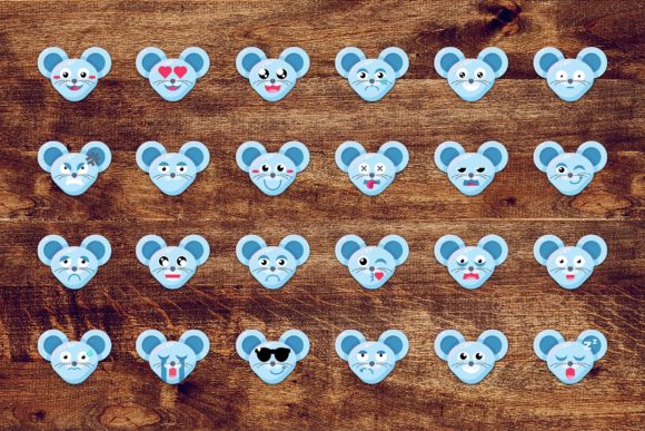Fun Mouse Emoticons Set for Branding and Decorative Graphics
