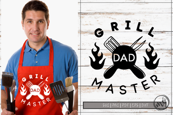 Grill Master Dad Cut File for Crafts and Graphics