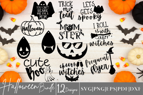 Halloween SVG Bundle - 12 for Crafts and Graphics