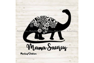 Mama Saurus Mandala Graphics for Crafts and Branding