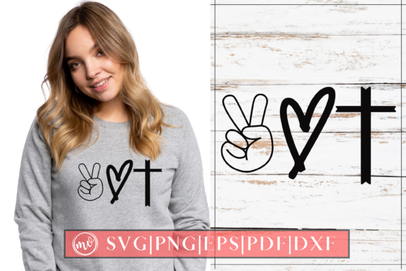 Peace Love Cross SVG Design for Crafts and Graphics