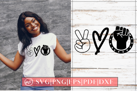 Peace Love Justice Design Cut File for Graphics and Crafts