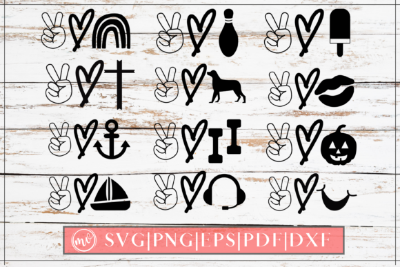 Peace Love Mega Designs Bundle Vol-2 for Crafts and Graphics