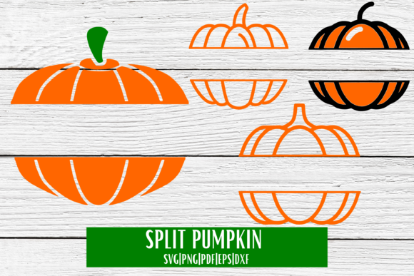 Split Pumpkin SVG Monogram for Crafts and Graphics