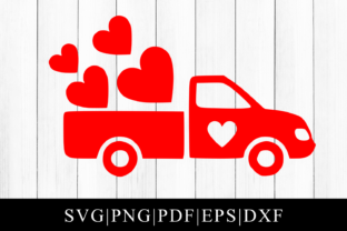 Valentines Day Truck Cut File for Crafts and Graphics