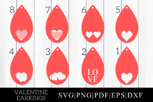 Valentines Earrings Graphics for Crafts