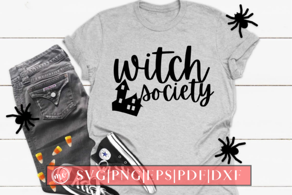 Witch Society Halloween Design for Crafts and Graphics